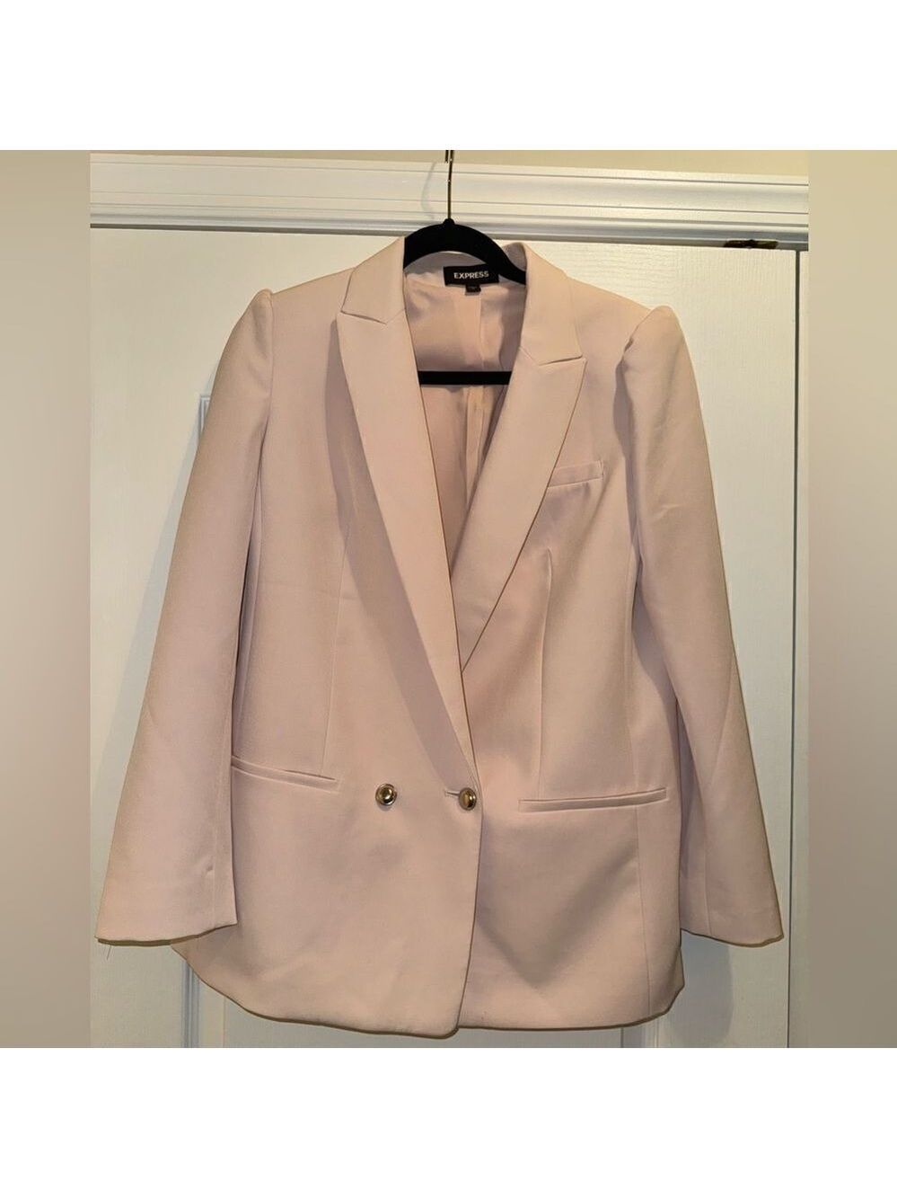 Baby Pink Blazer with Silver Hardware